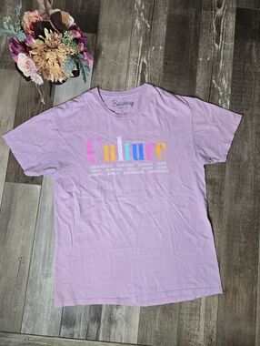 Bowery Supply Co. Men's Lavender "Culture" Graphic T-Shirt Size Large